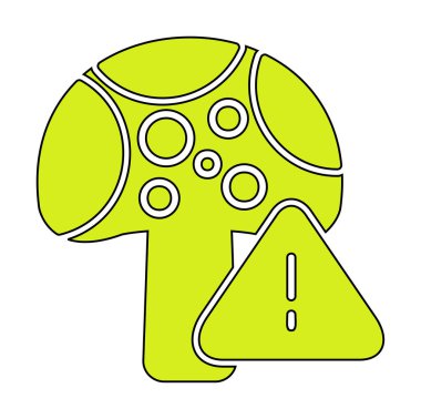 Mantar. Web simgesi basit illüstrasyon