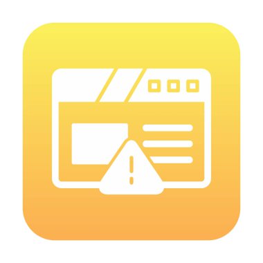 Basit web sayfası simgesi, vektör illüstrasyonu