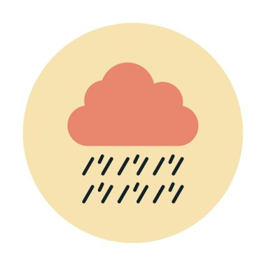 yağmur simgesi, vektör illüstrasyonu  