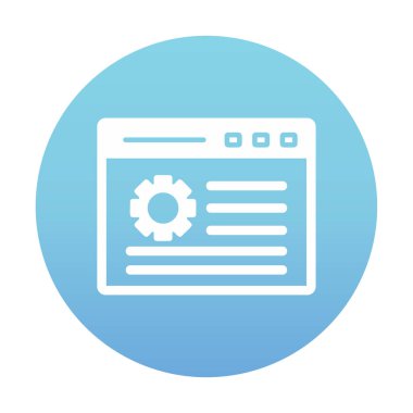 Ağ ayarı. Web simgesi basit illüstrasyon 