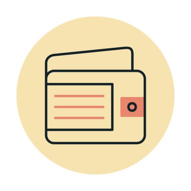Cüzdan web simgesi, vektör illüstrasyon tasarımı