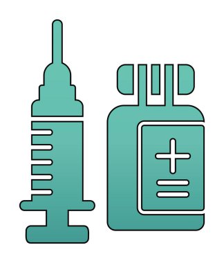 Aşılama web simgesi, vektör illüstrasyonu