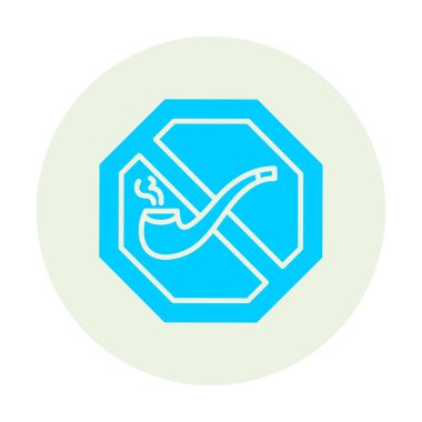 Basit Sigara İçilmez alanı simgesi, vektör illüstrasyonu