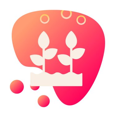 Büyüyen Bitkiler web simgesi, vektör illüstrasyonu 