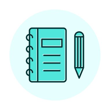 Kalem, vektör illüstrasyonlu günlük 