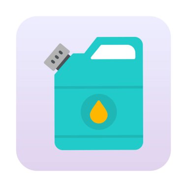 Yağ tenekesi simgesi. Web tasarımı için basit yakıt vektör simgesi çizimi                                