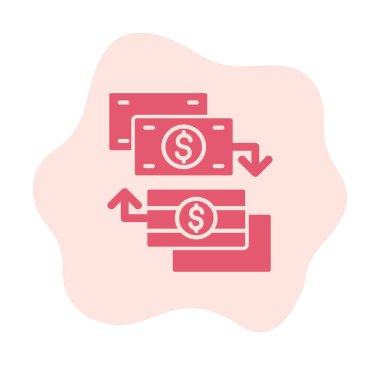 para değişimi simgesi, vektör illüstrasyonu 