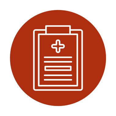 Tıbbi Kayıtlar ikonu. Basit resimleme                                 