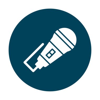 mikrofon web simge vektör çizim 