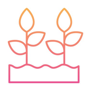 Büyüyen Bitkiler web simgesi, vektör illüstrasyonu 