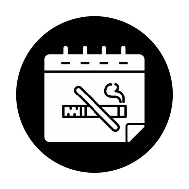 Tütün Günü vektör illüstrasyonu yok, dumanı tüten renk çizgisi simgesi yok 