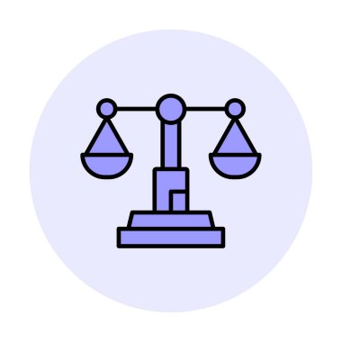 Basit adalet ölçeği vektör illüstrasyonu