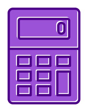 hesap makinesi düz vektör çizimi  