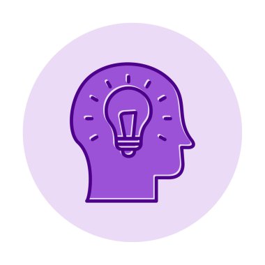 fikir konsepti simgesi, vektör illüstrasyon tasarımı                            