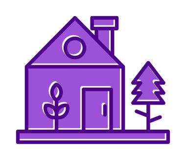 Ağ ve mobil uygulama tasarımınız için beyaz arkaplanda izole edilmiş yeşil ev simgesi vektörü, ev logosu kavramı