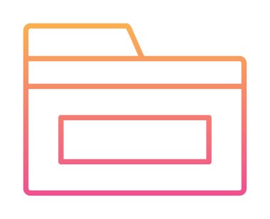 klasör web simgesi, vektör çizim