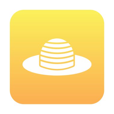 Güneş Şapkası simgesinin vektör illüstrasyonu 