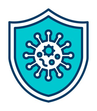 Virüs koruma simgesi vektör illüstrasyonu