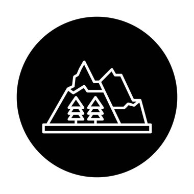 basit vektör izole dağ simgesi 