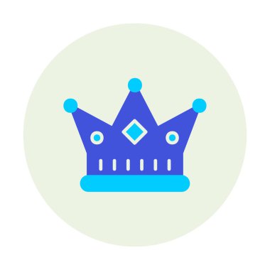 Taç. Web simgesi basit illüstrasyon