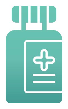 Tıbbi ikon vektör çizimi. Aşı               