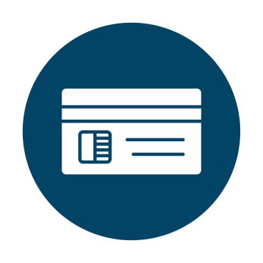 Basit web kredi kartı simgesi, vektör illüstrasyonu