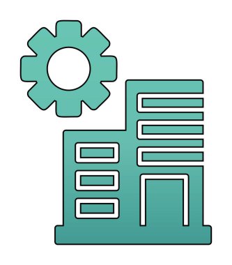 Bakım daireleri simge vektör illüstrasyonu 