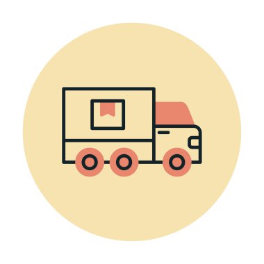 kamyon simgesi, vektör illüstrasyonu