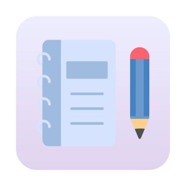 Kalem, vektör illüstrasyonlu günlük 