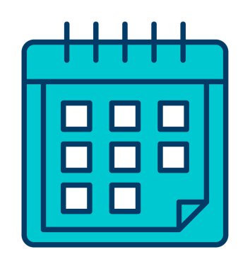 düz takvim simgesi basit resimleme