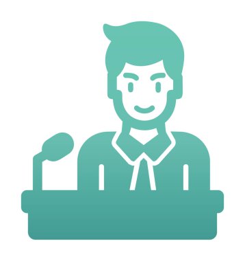 Konferans simgesi, vektör çizimi 