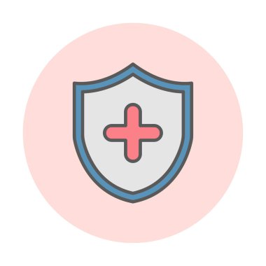 çapraz simgeli kalkan, vektör illüstrasyonu 