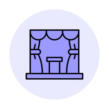 sahne ikonu vektör illüstrasyonu