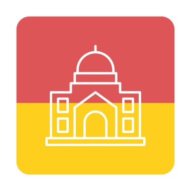 Cami bina simgesini, vektör çizim  