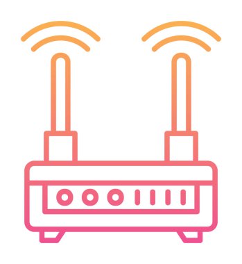  Wi-fi yönlendirici vektör illüstrasyonu