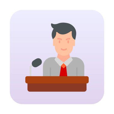 Konferans simgesi, vektör çizimi 