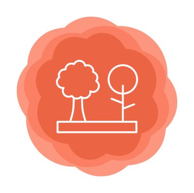 Kişisel ve ticari kullanım için ağaç simgesi vektör illüstrasyonu.