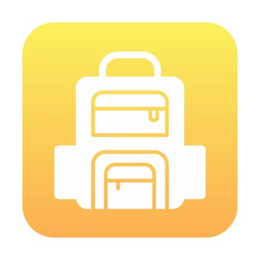 Sırt çantası ikon vektörü. Okul sırt çantası tabelası. izole edilmiş sınır sembolü çizimi