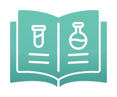 Bilim Kitabı simgesi, vektör illüstrasyonu