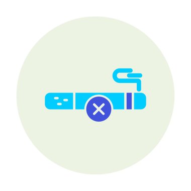 Basit Sigara İçilmez alanı simgesi, vektör illüstrasyonu