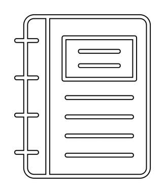 Not defteri web simge vektör çizim