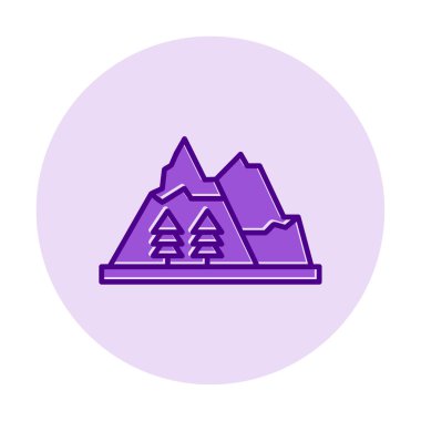 basit vektör izole dağ simgesi 