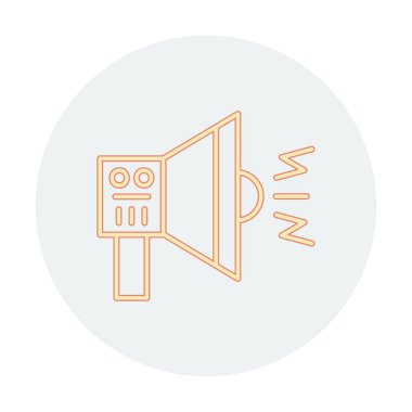 Hoparlör ve gürültü simgesi, vektör illüstrasyonu  