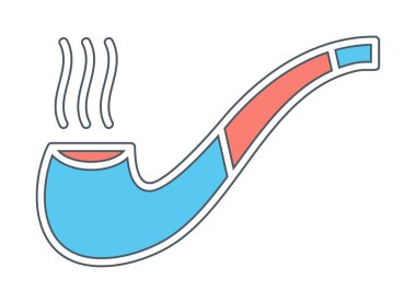 tütün tüttürme çubuğu simgesi, vektör illüstrasyonu