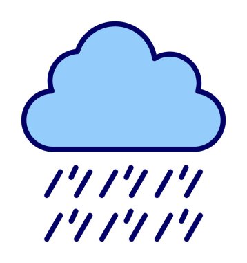 yağmur simgesi, vektör illüstrasyonu  