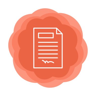 contract icon, vector illustration simple design