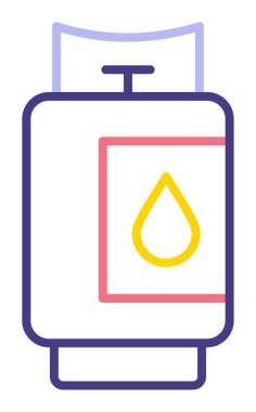 Gaz Silindiri Simgesi vektör illüstrasyon tasarımı