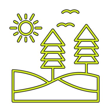 forest icon, vector illustration simple design