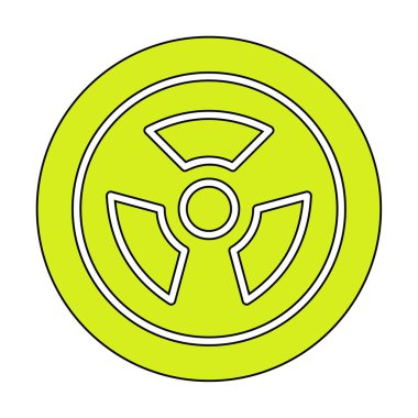 Radyasyon işareti. Web simgesi basit tasarım
