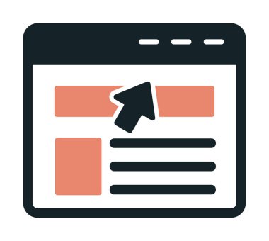 Web sayfası simgesi, vektör illüstrasyonu